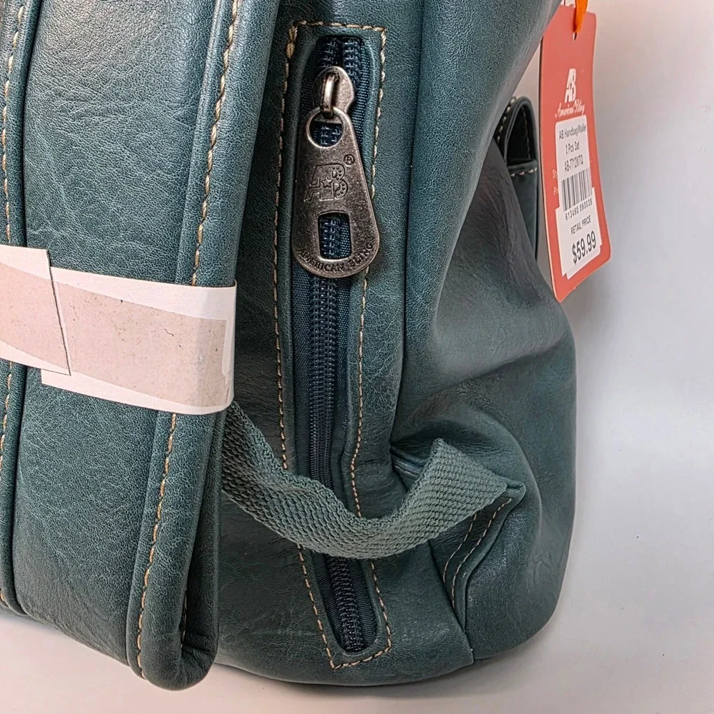 American‎ Bling Teal Blue Western Studded Backpack and Wallet 2 Piece Set NEW